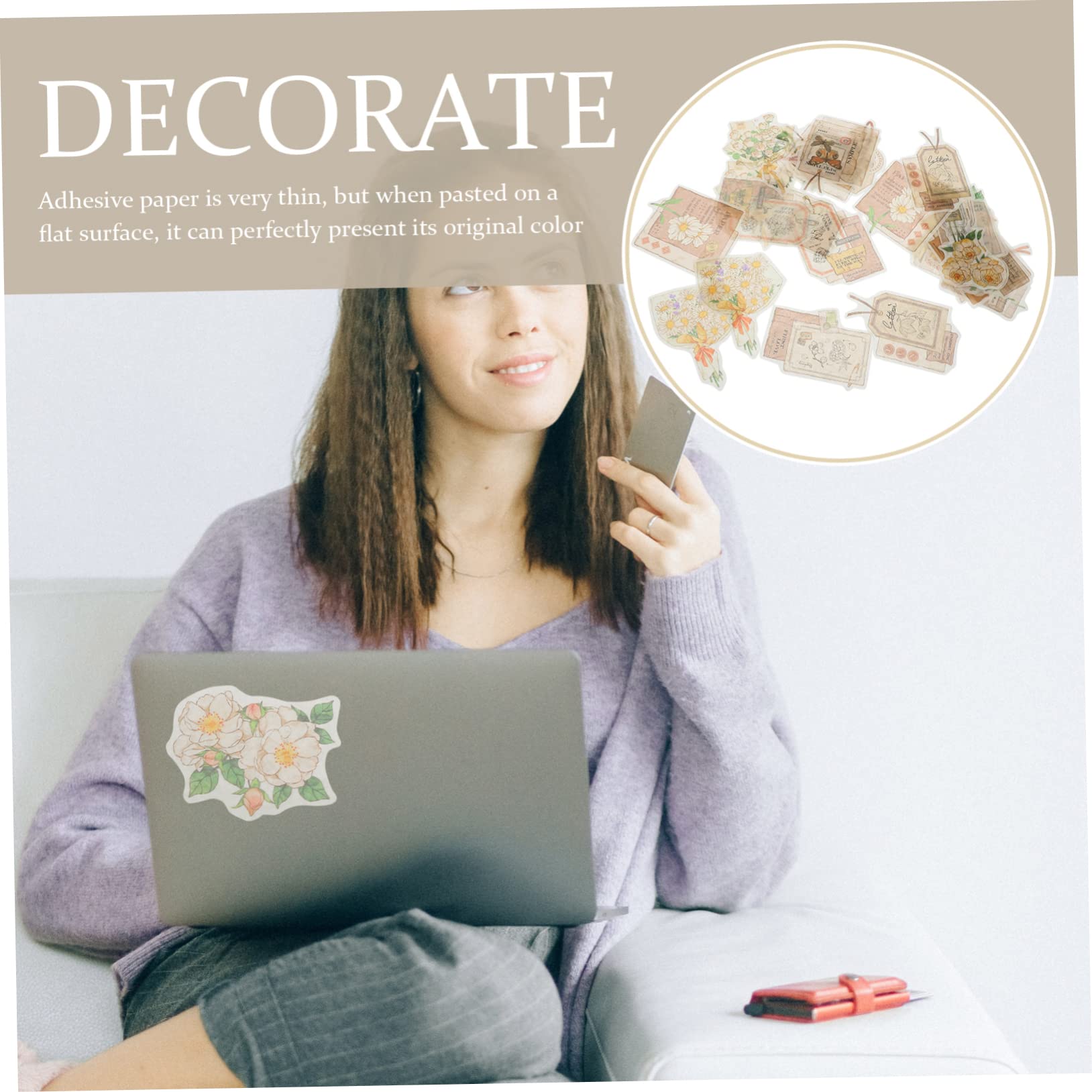 EXCEART 20sets Adesivi Creativi per Diario Decorazioni per Scrapbooking Stile Casual Adesivi Artistici per Album e Progetti Fai da Te