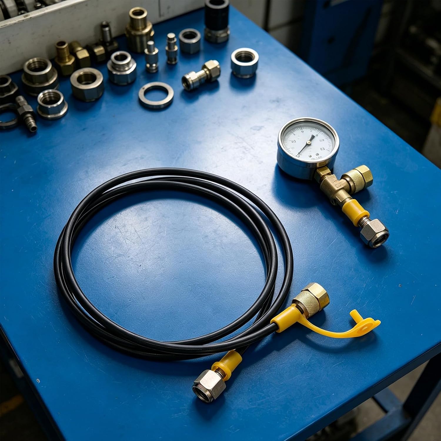 G1/4 Metric Thread Hydraulic Pressure Test Hose Reinforced Rubber Tube