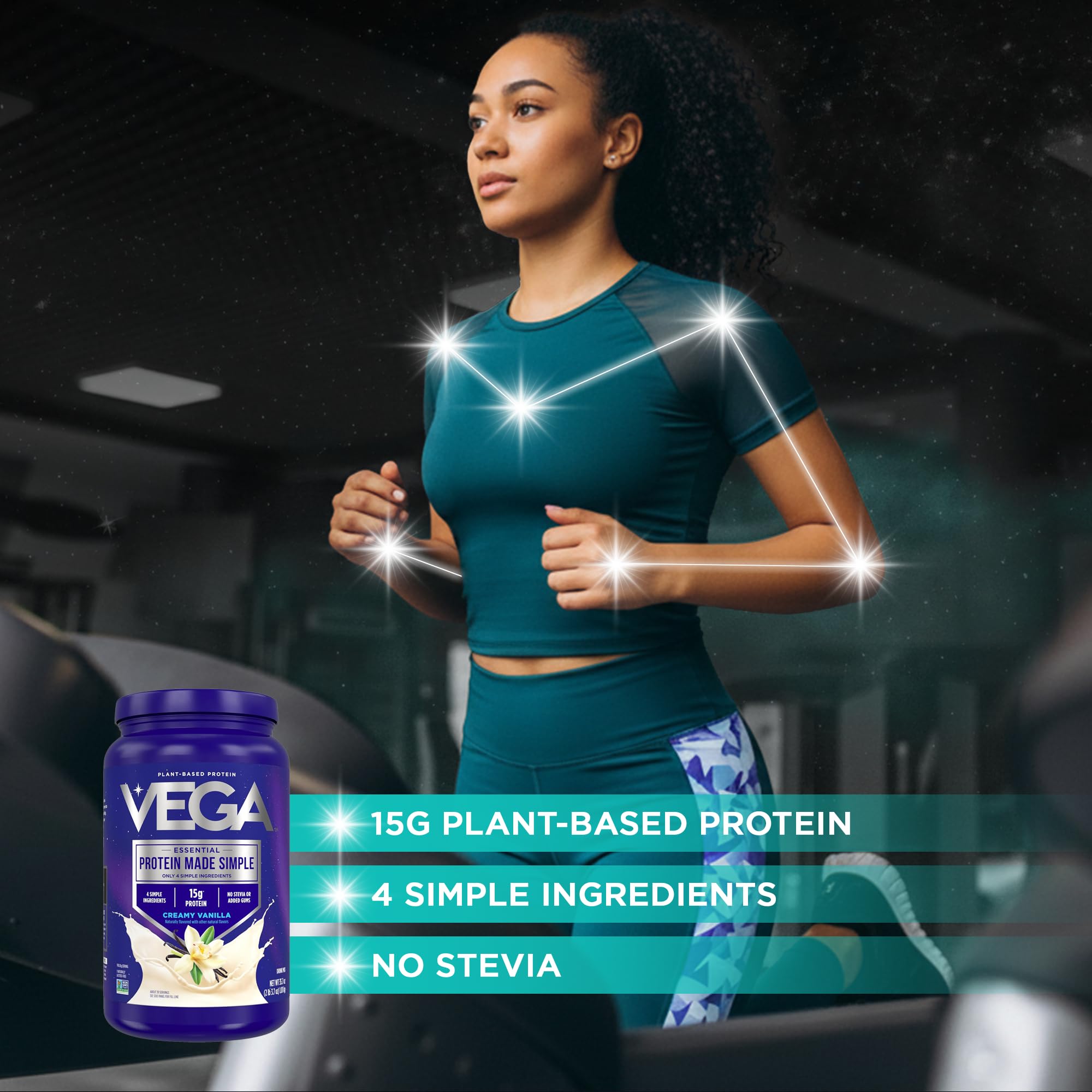Vega Protein Made Simple Vanilla (39 Servings) Stevia Free Vegan Protein Powder, Plant Based, Healthy, Gluten Free, Pea Protein for Women and Men, 2.2 lbs (Packaging May Vary) — Amazon image 4