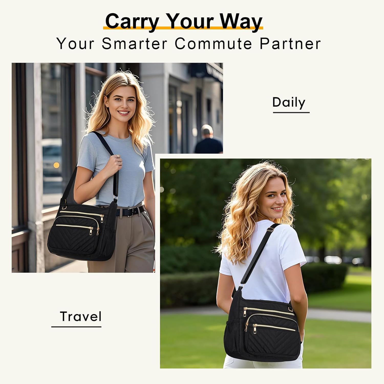 Crossbody Purse for Women Travel, Large RFID Anti-Theft Shoulder Crossbody Bag With Multiple Pockets for Daily Or Work - Image 2