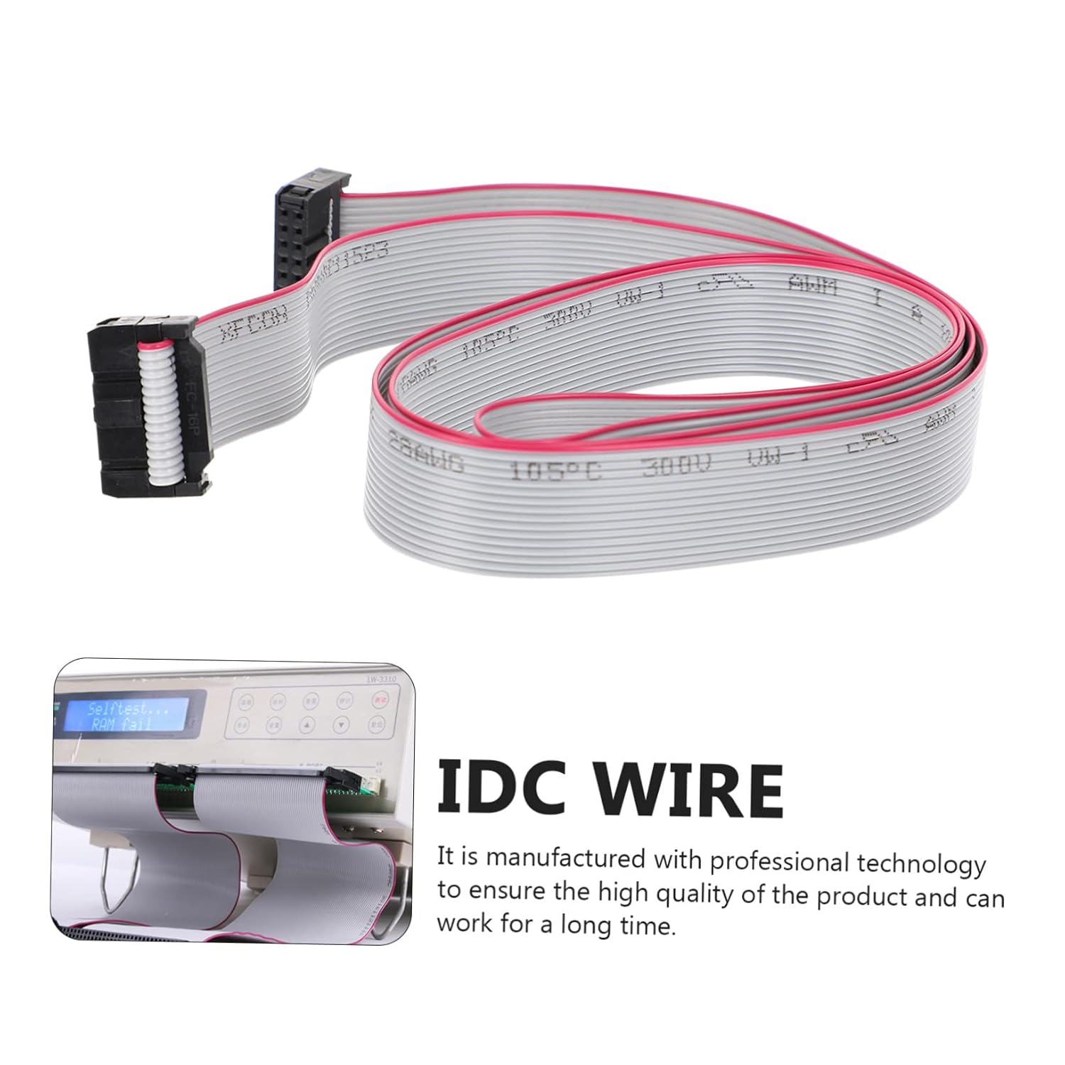 4pcs Pin Ribbon Cable Connector Pitch Wire Flat Cord for PCB Internal Wiring Suitable for Audio Video Machines and Office Equipment