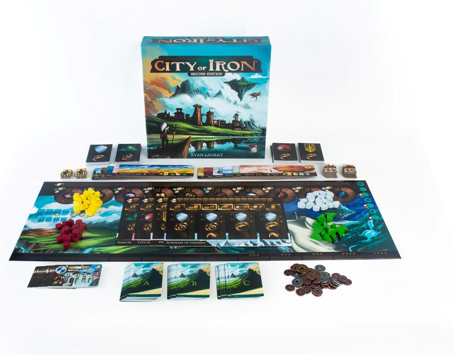 City of Iron: Second Edition | Strategic World-Building Board Game | Machines, Magic, and Money | 2-4 Players | Ages 13+ | 90–120 Minutes | Red Raven Games