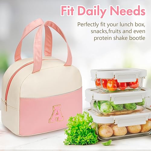 Miniatura 5 de Bolsa de almuerzo para mujer, bolsa de almuerzo aislada para hombres, de piel sintética, pequeña bolsa de almuerzo para oficina, trabajo, bolsa de