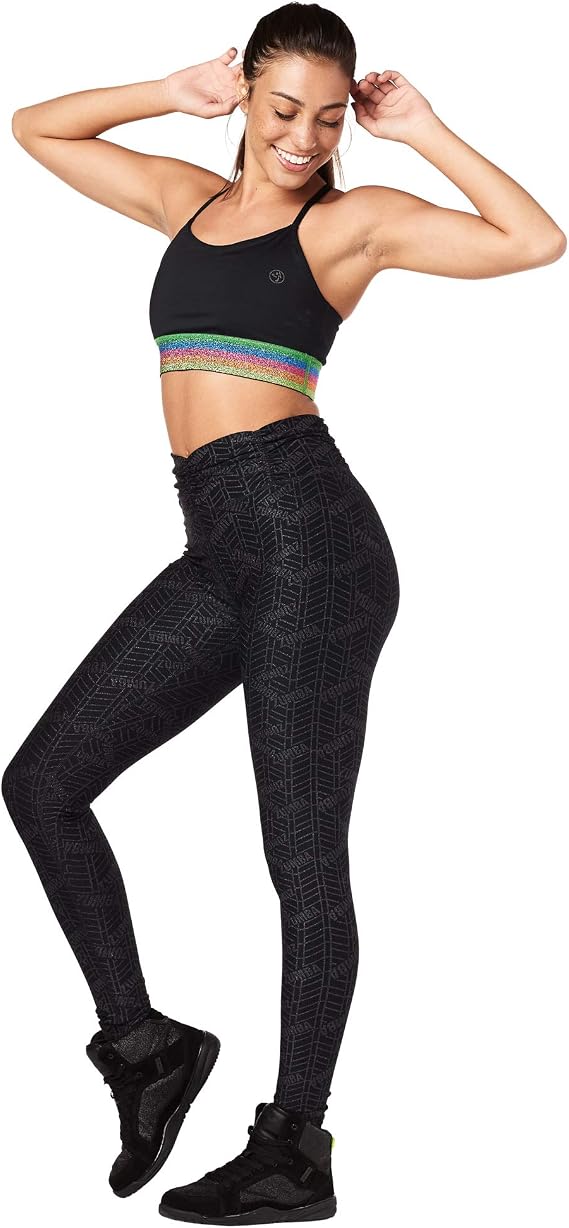 Zumba Womens Zumba High Waisted Leggings for Women Dance Compression Butt Lift Workout Pants
