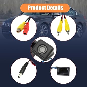 NLQR 170 Degree Parking Backup Camera, Fit for BMW 3 5 Series X1 X5 X6 E90 E91 E92 E93 E39 E60 E61 E53 E71 2008-2013, Rear View Camera Car Trunk Handle Backup Camera