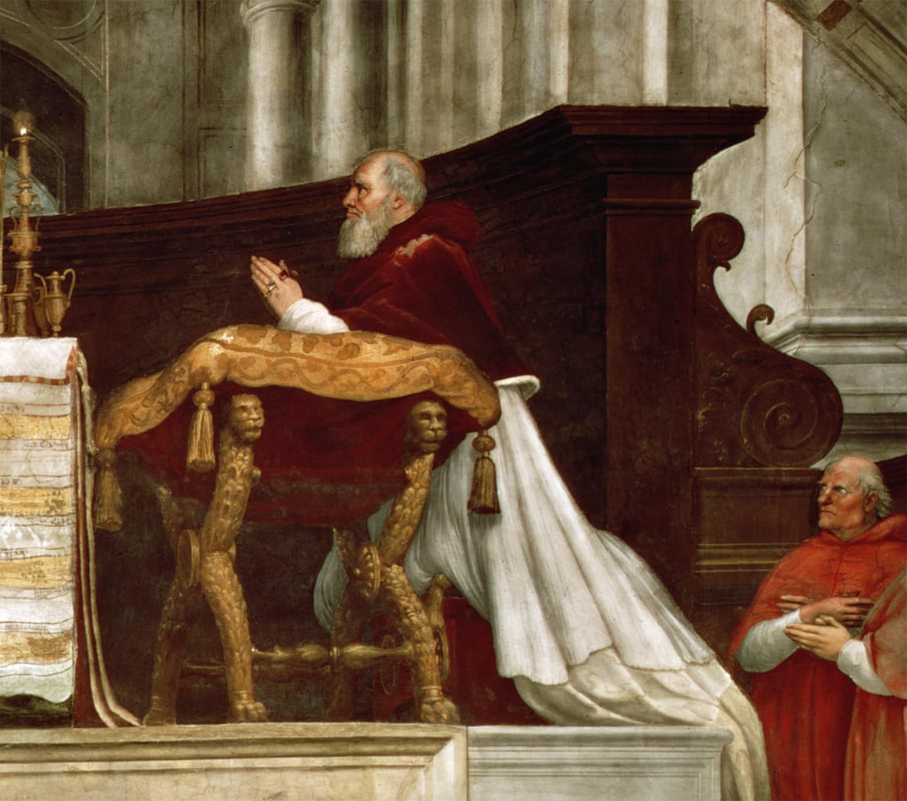 POSTERIIk Vintage Art Print Images Pictures Print the Mass of Bolsena From the Stanzaeliodor Fresco Detail of by Raffaello Sanzio Raphael Modern Colour Posters for Office Home Decor 60x90cm
