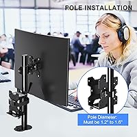 Vista 3 de Pholiten Soporte de Montaje Ajustable para Mini PC de Cliente Delgado, Soporte para Computadora CPU VESA Bajo Escritorio y Brazo de Monitor