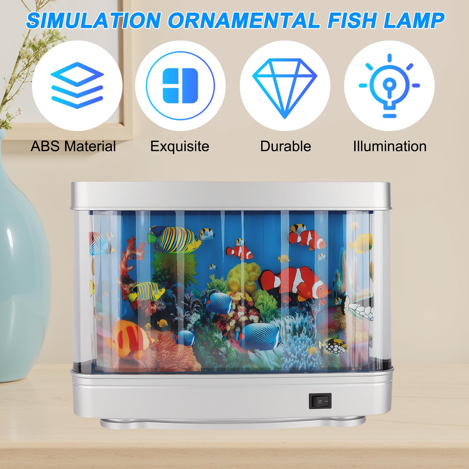 LED Baby Aquarium Light, Simulated Underwater World Mobile Toy Aquarium, Silent Energy-Saving Fish Lamp - Image 3
