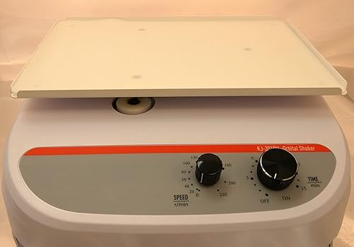 Agitador orbital, velocidad ajustable 0-210 RPM, rotor horizontal de laboratorio, tamaño de plataforma 12 x 8.5 pulgadas