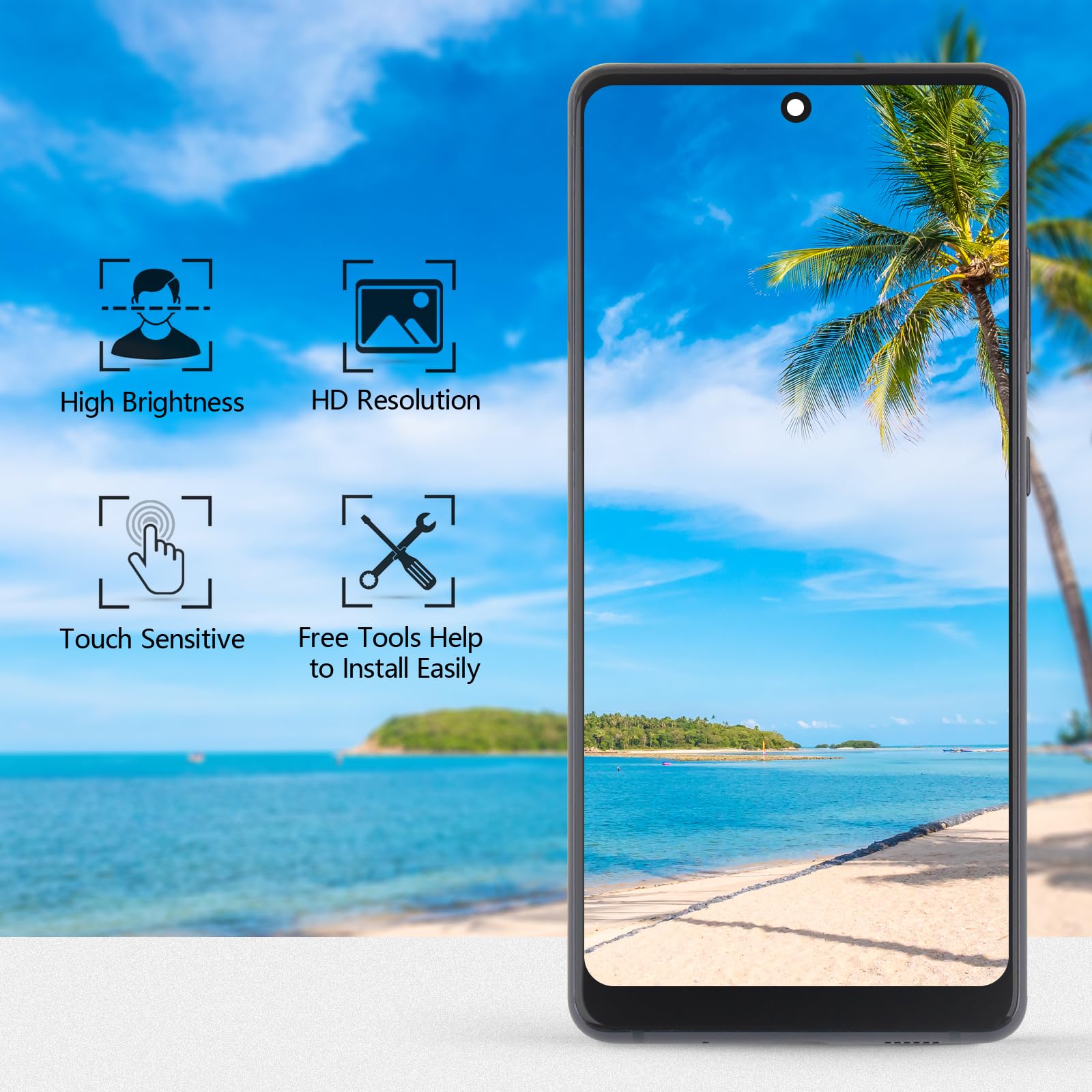 Display Originale Xiaomi Redmi 12 23053Rn02L 23053Rn02Y Schermo Lcd