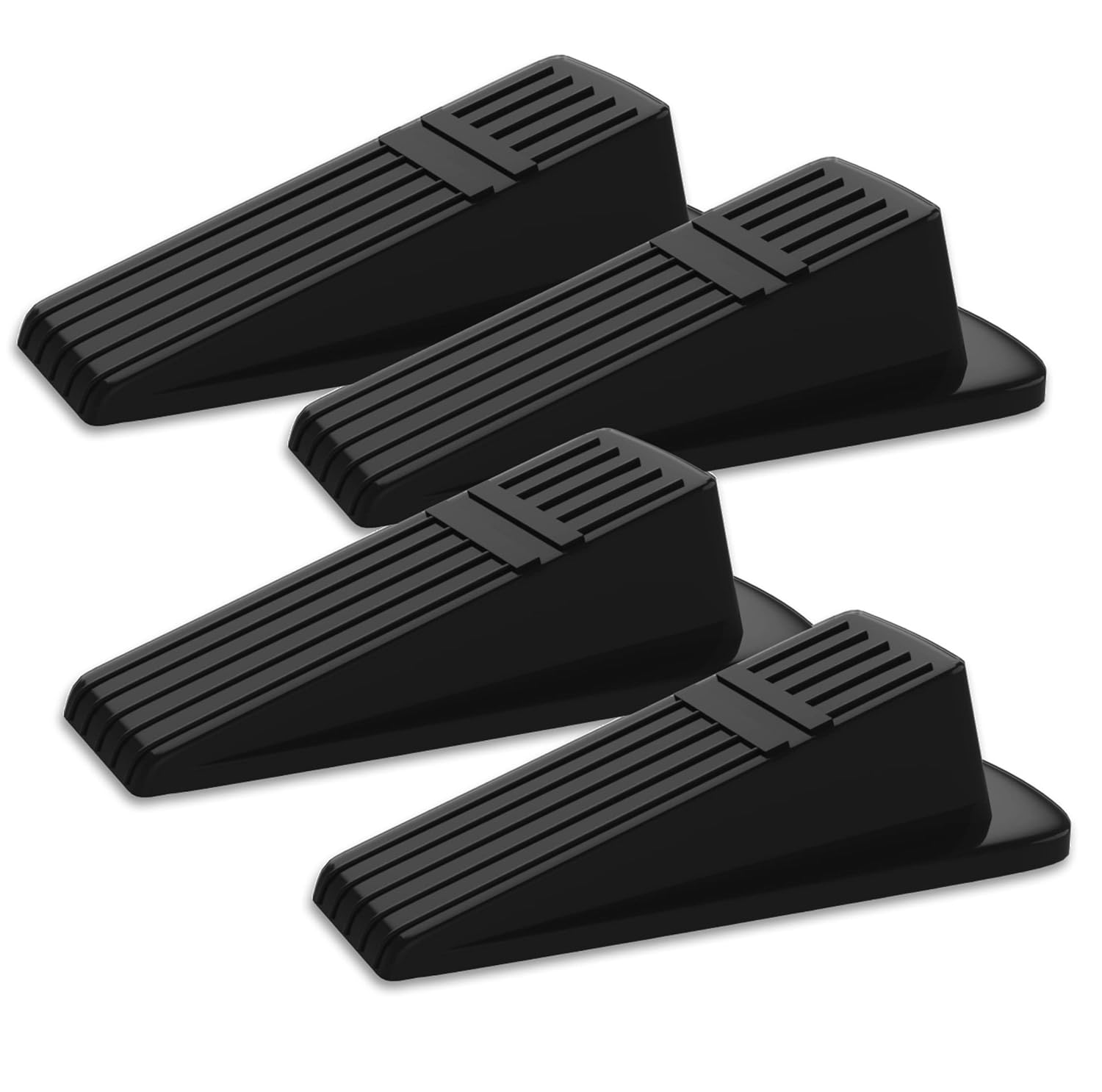 Carvy Fox Rubber Door Stopper Wedge, 4 Pcs, 1.1x 1.2X 4.7 “ HeavyDuty