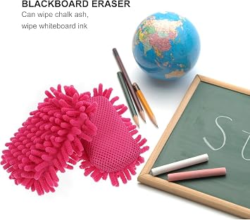 Pink Microfiber Whiteboard Eraser - Washable Dry Erase Sponge Mitt for Chalkboards, Markers, Classroom, Office, and Car Cleaning | Reusable Eraser for Whiteboards, Refrigerators, and Home Use(1 Pack )