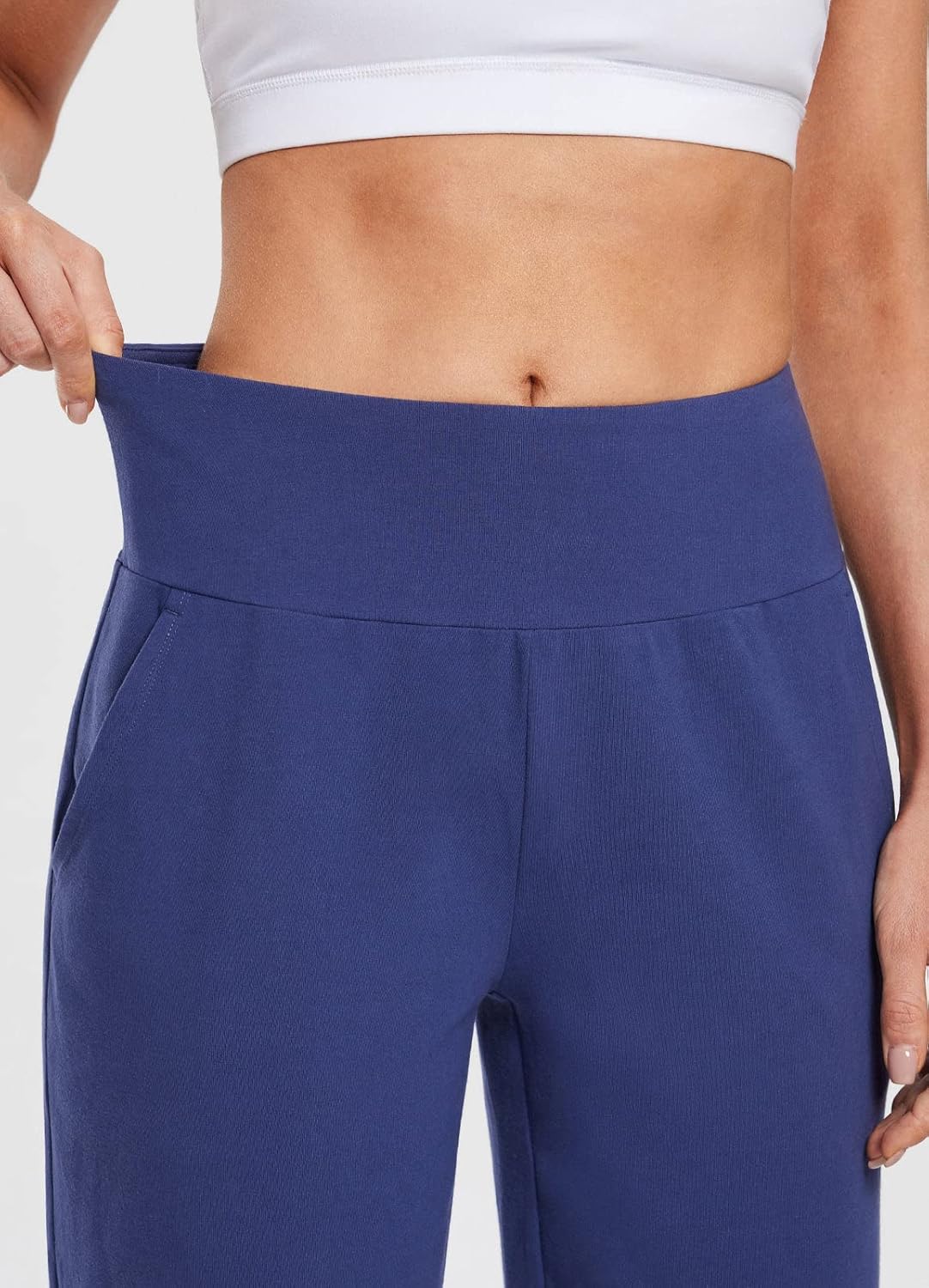 baleaf Womens 12" Long Bermuda Shorts Knee Length Cotton Athletic Shorts Sweat Casual Lounge Walking Summer - Image 3