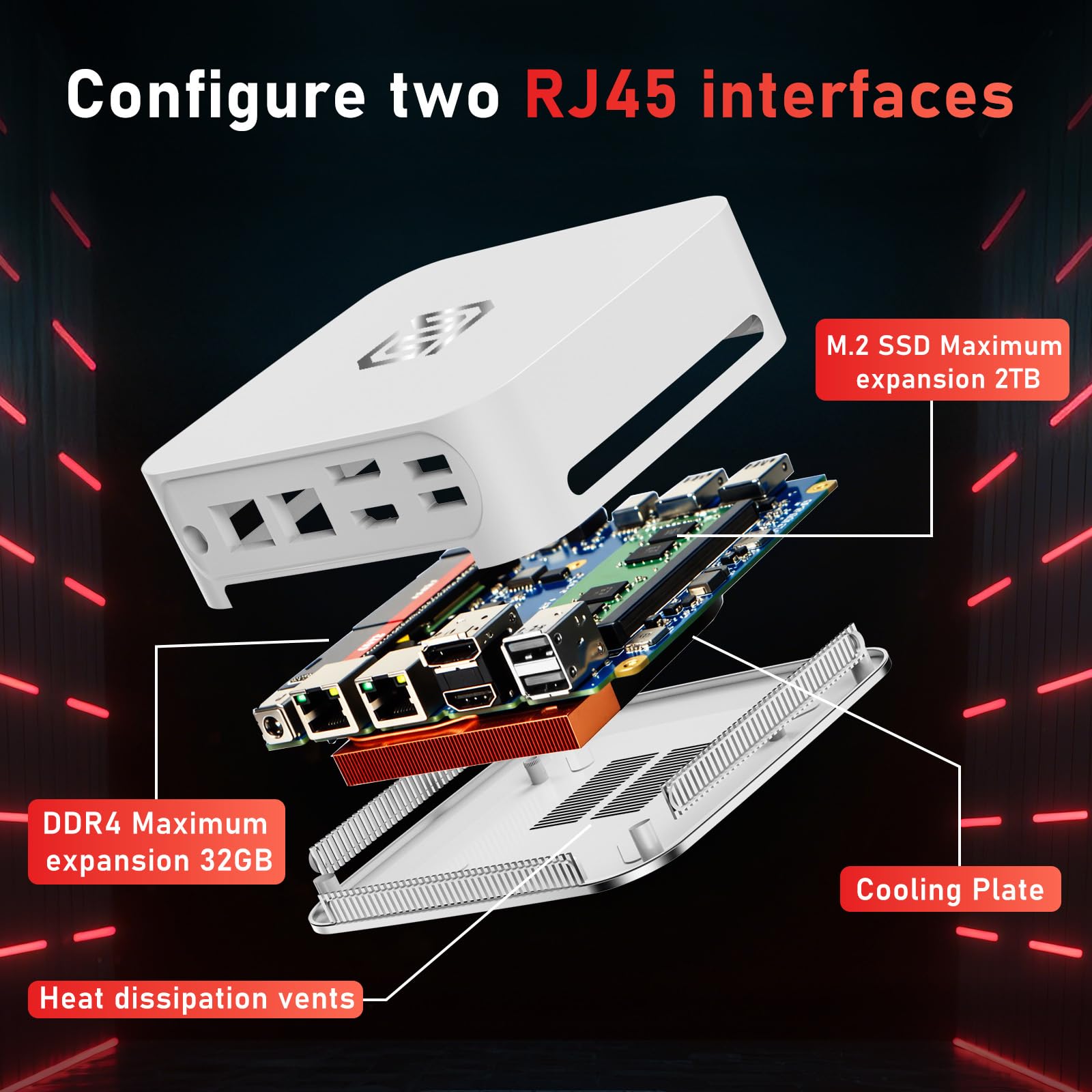 NAIKLULU Mini PC Win 11 Pro N95 (da 1,0 a 3,4 GHz),16 GB RAM 512 GB SSD Computer Mini PC Desktop 2025, Micro Desktop Supporta schermi 4K, PD/Tipo-C/USB 3.2/RJ45(Gigabit Ethernet)