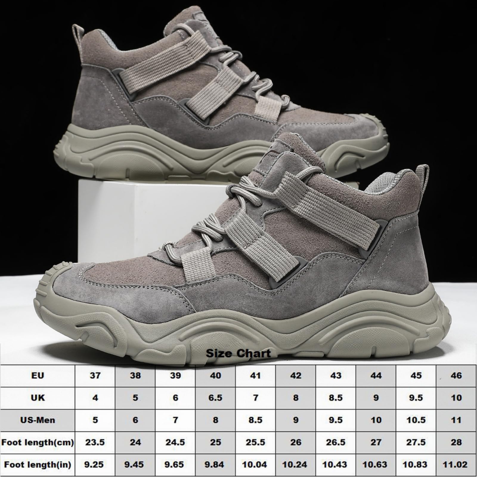 Botas Senderismo Impermeables Hombre Ligero Trekking Aire Libre | Ante Transpirable Caña Alta Con Cordones Antideslizante Con Plataforma Para Mochileros Acampadas Montaña
