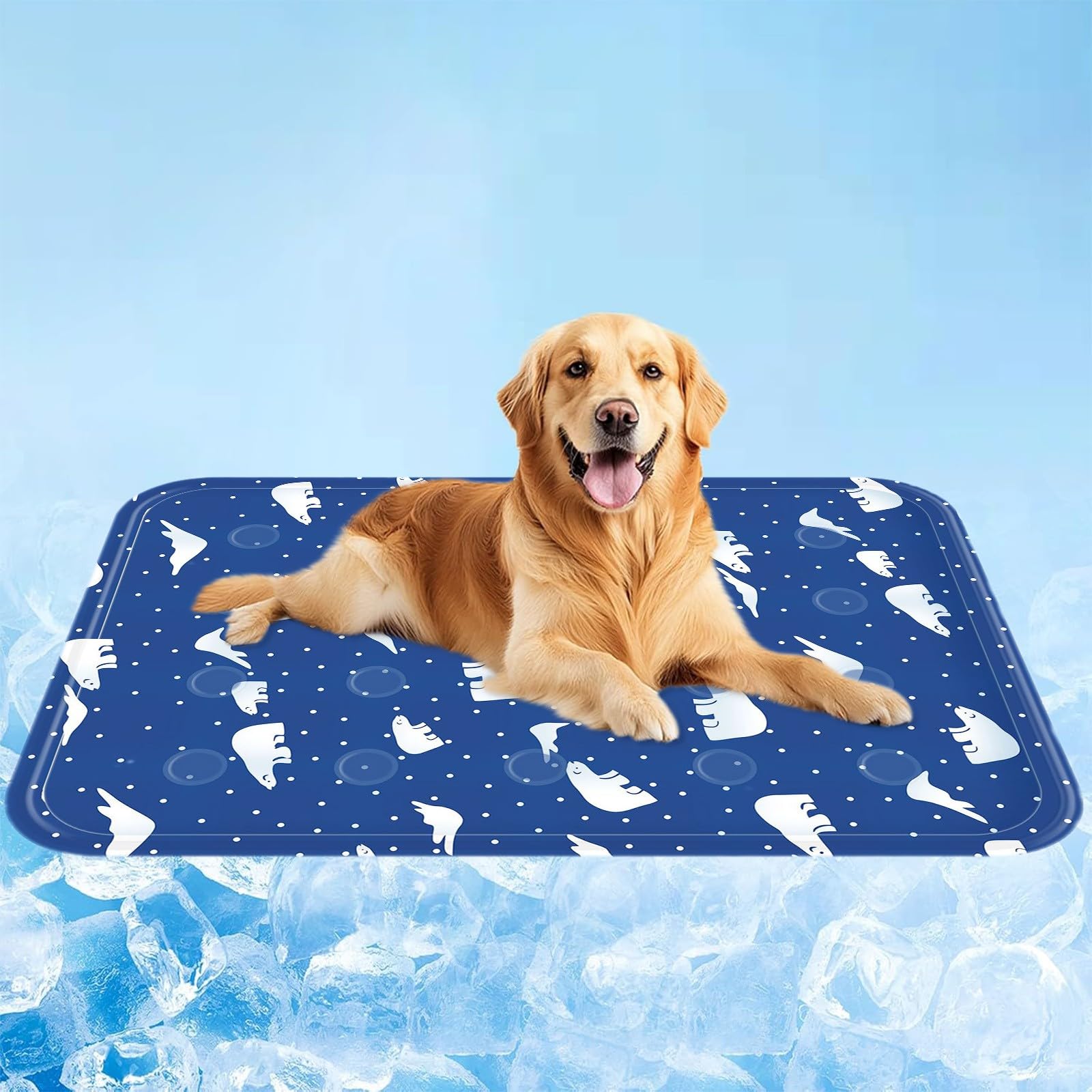 Dog Cooling Mat, Pressure-Activated Self-Cooling Pad for Pets, Portable, for Indoor and Outdoor Use