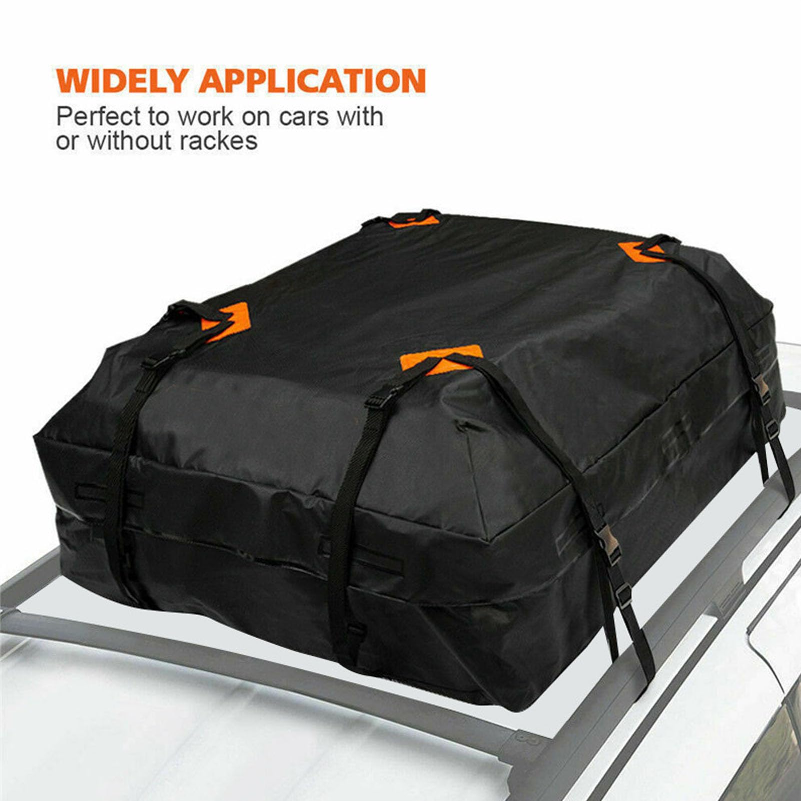 Car Rooftop Cargos Carrier, 425L Heavy Duty Universal Roof Cargos Bag Fit Most Vehicle for Outdoor Camping Travel (600D)