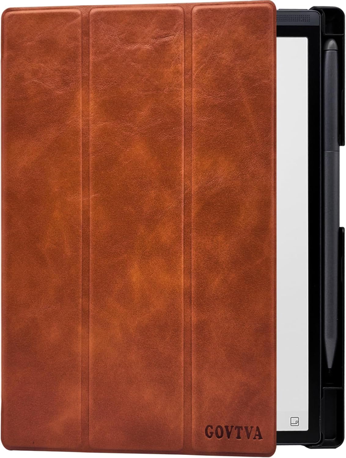 Protective Folio Case for iFLYTEK AINOTE Air 2, Ultra-Thin Lightweight Trifold Protective Cover with Built-in Pen Holder Auto Sleep/Wake for AINOTE Air2 Tablet 8.2 inch (Brown)