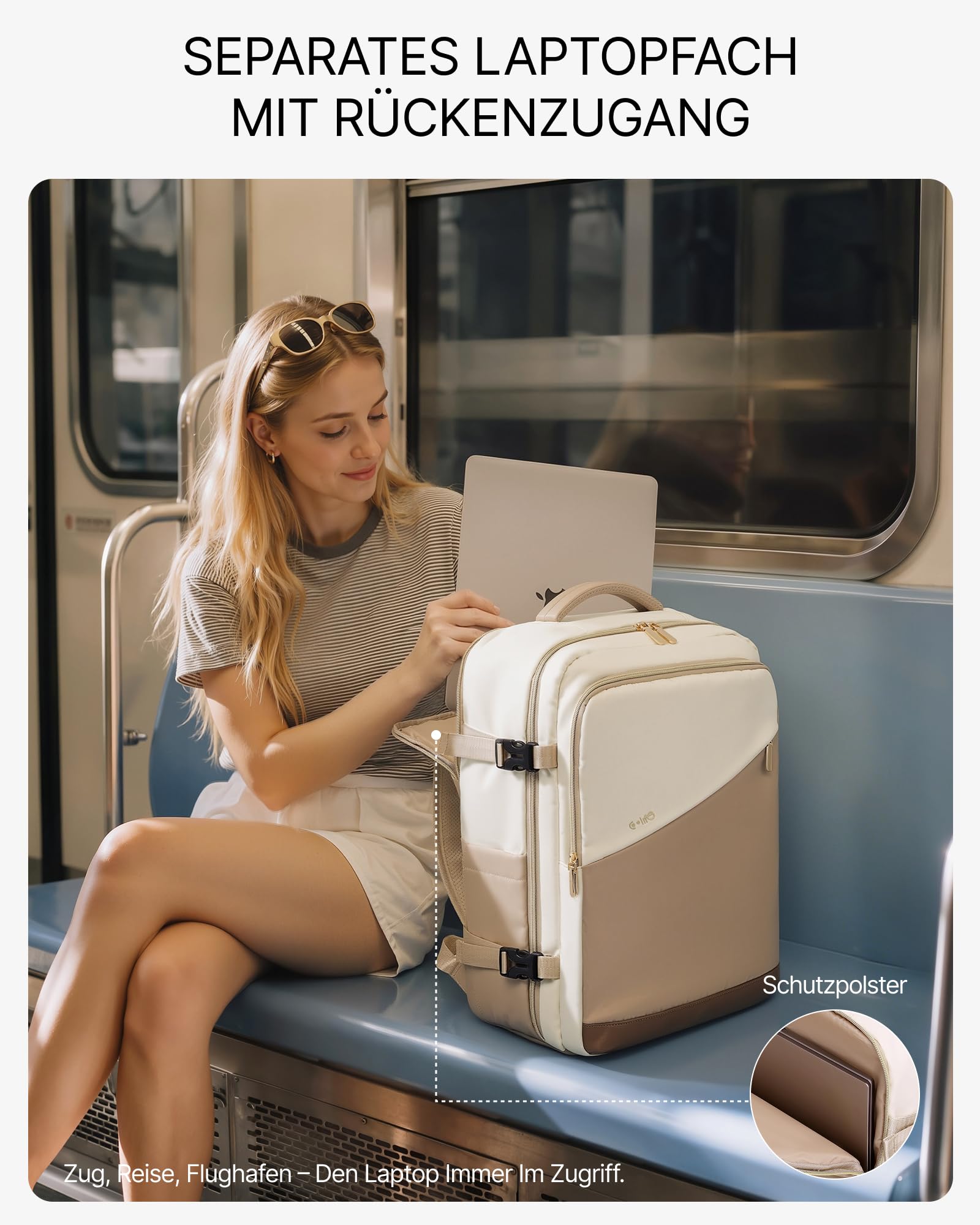 COOLIFE Ryanair plecak podręczny 40 x 30 x 20, 24 l, plecak podróżny dla kobiet i mężczyzn, z kieszenią na laptopa, samolot, bagaż podręczny do Wizz Air, Eurowings, wodoodporny, krótki wypad
