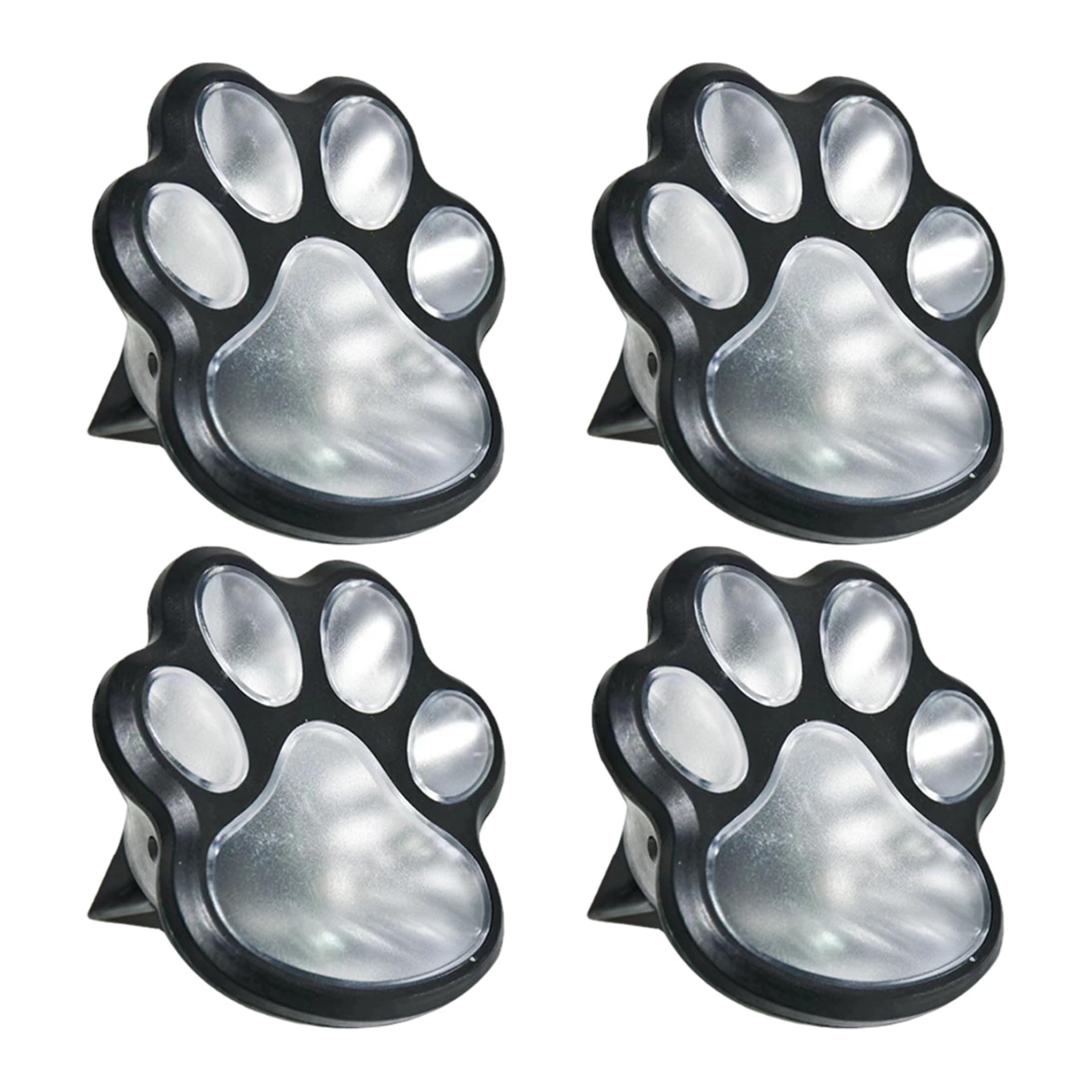 Bemonew 4pcs Solar Paw Print Lights Outdoor, Cat Paw Shape Garden Lights Solar Powered for Lawn Driveway Walkway Patio