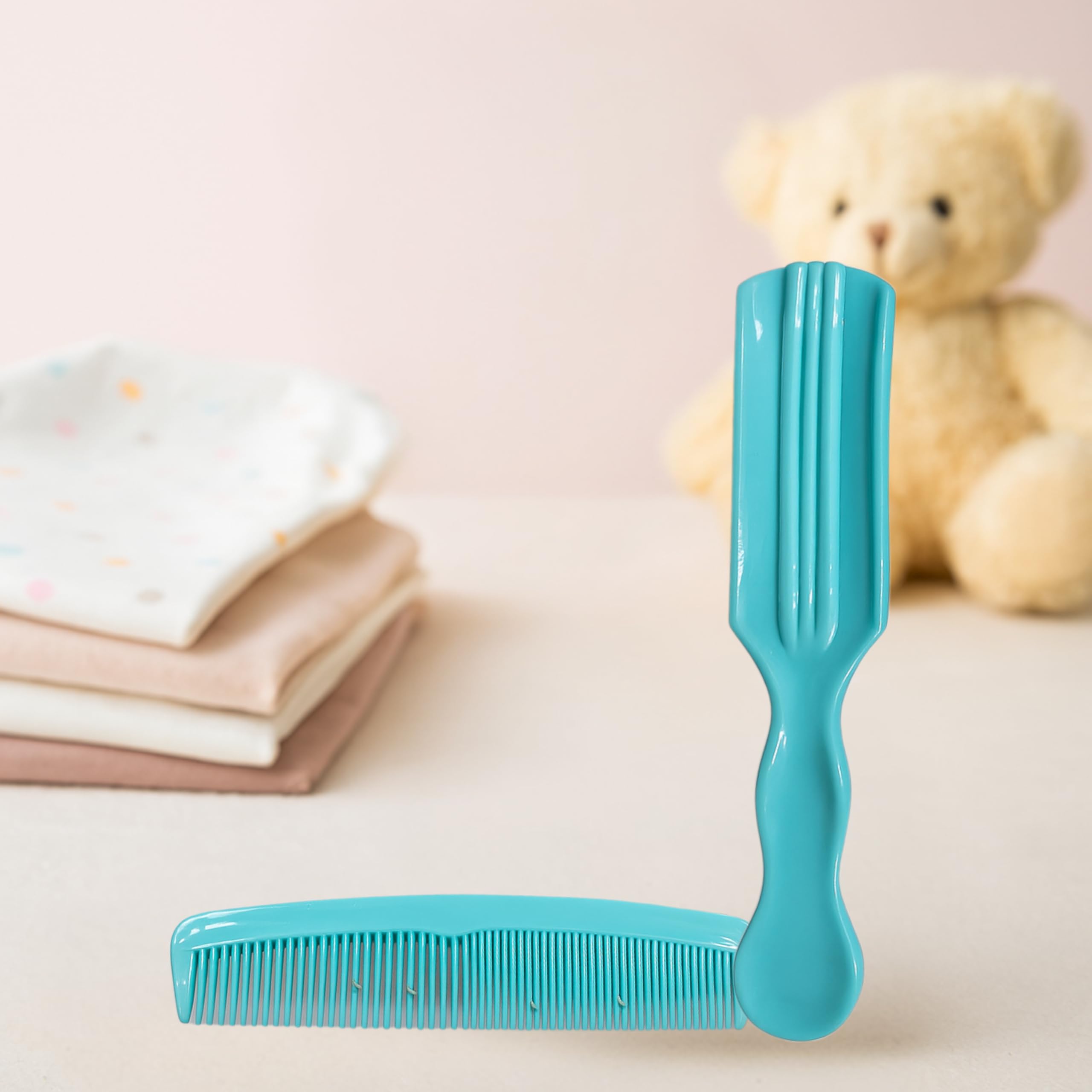 aerex baby comb & soft brush set | natural soft bristles grooming hair care products for babies | infants | baby brush set | ideal for baby grooming set | perfect baby gift (green)