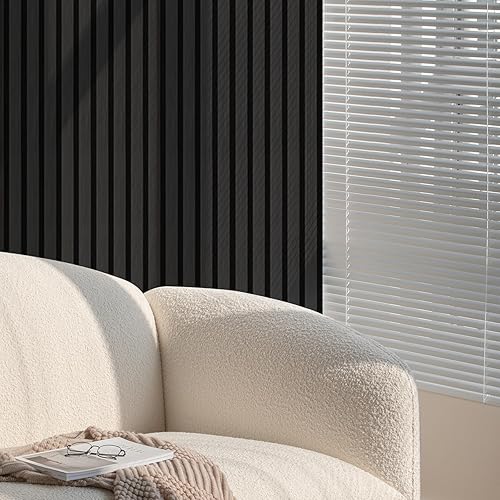 Miniatura 5 de QUARPAL Paneles de pared de madera 3D, paneles acústicos para decoración de pared interior en tablero trasero de fieltro, paneles decorativos para