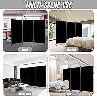 Vista 6 de JVVMNJLK Indoor Room Divider, Portable Office Divider, Room Divider Wall Screen 3 Panel, Folding Partition Privacy Screen Walls Dividers for Room