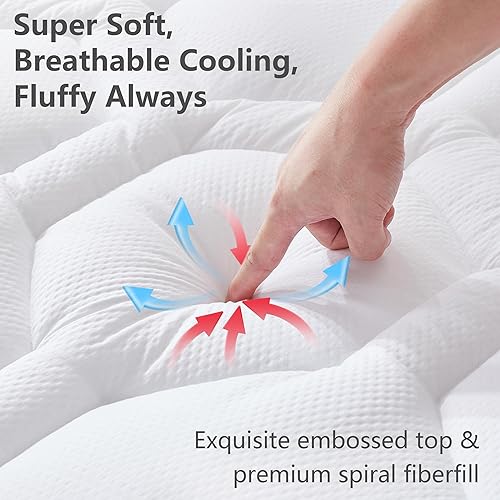 Miniatura 4 de Protector de colchón individual XL, impermeable, suave y refrescante para dormitorio universitario, protector de colchón extra largo individual