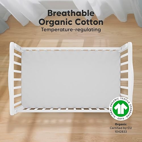 Vista 389 de KeaBabies - Juego de 2 sábanas orgánicas, unisex, suaves, 52 x 28 pulgadas, diseño neutro, de algodón jersey transpirable, con estampados adorables