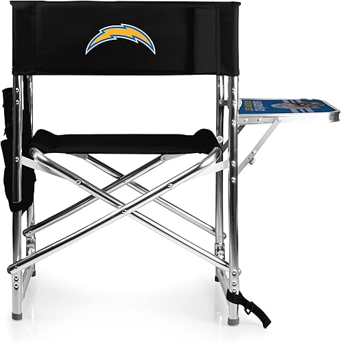 Miniatura 152 de PICNIC TIME NFL Unisex-Adult NFL Sports Chair with Side Table, Beach Chair, Camp Chair for Adults Negro