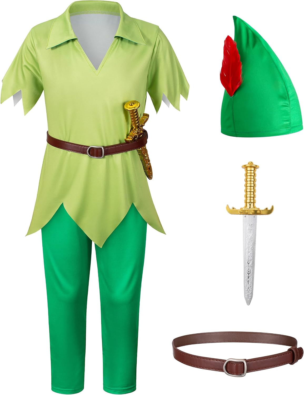 Kids Costume for Boys Shirt Pants Accessories Set Halloween Cosplay