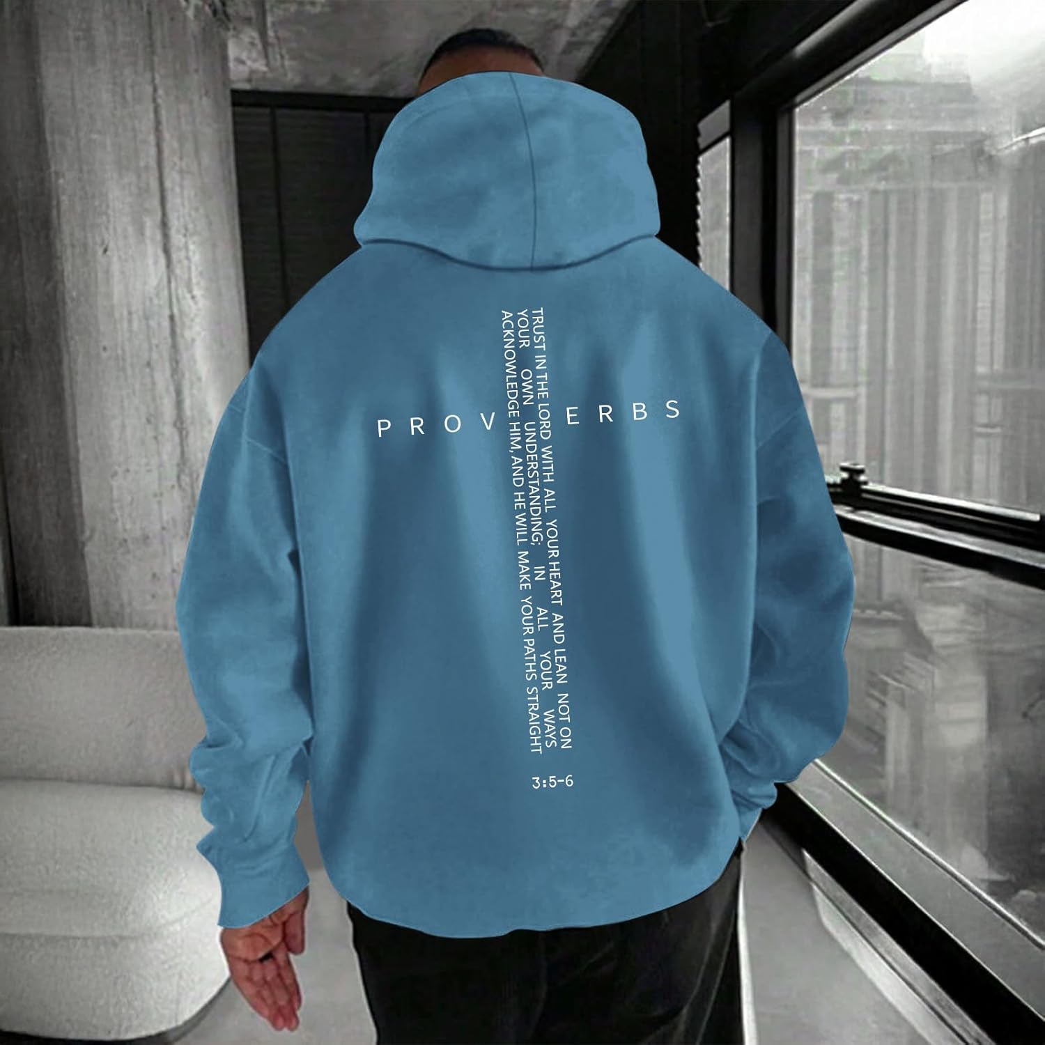 Christian Hoodies for Men Inspirational Religious Faith Cross Sweatshirts Vintage Bible Verse Graphic Hoodie Pullover - Image 6