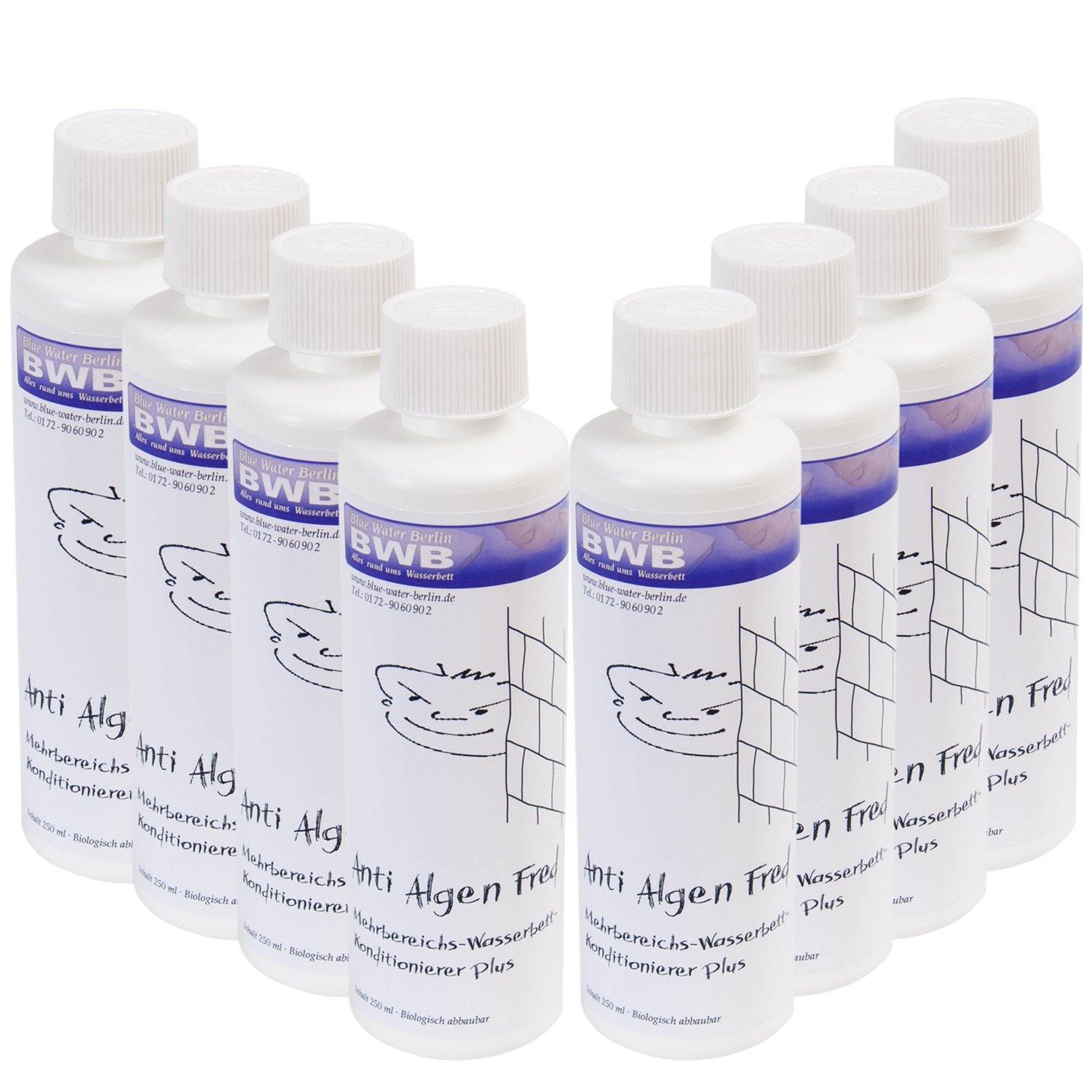 BWB 6 X Wasserbetten Konditionierer Anti Algen Fred