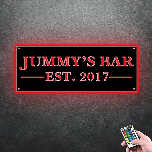 Miniatura 4 de Letreros LED de neón personalizados nombre personalizado, metal, decoración de familia y bar, luz LED de barra abierta, letrero de bienvenida