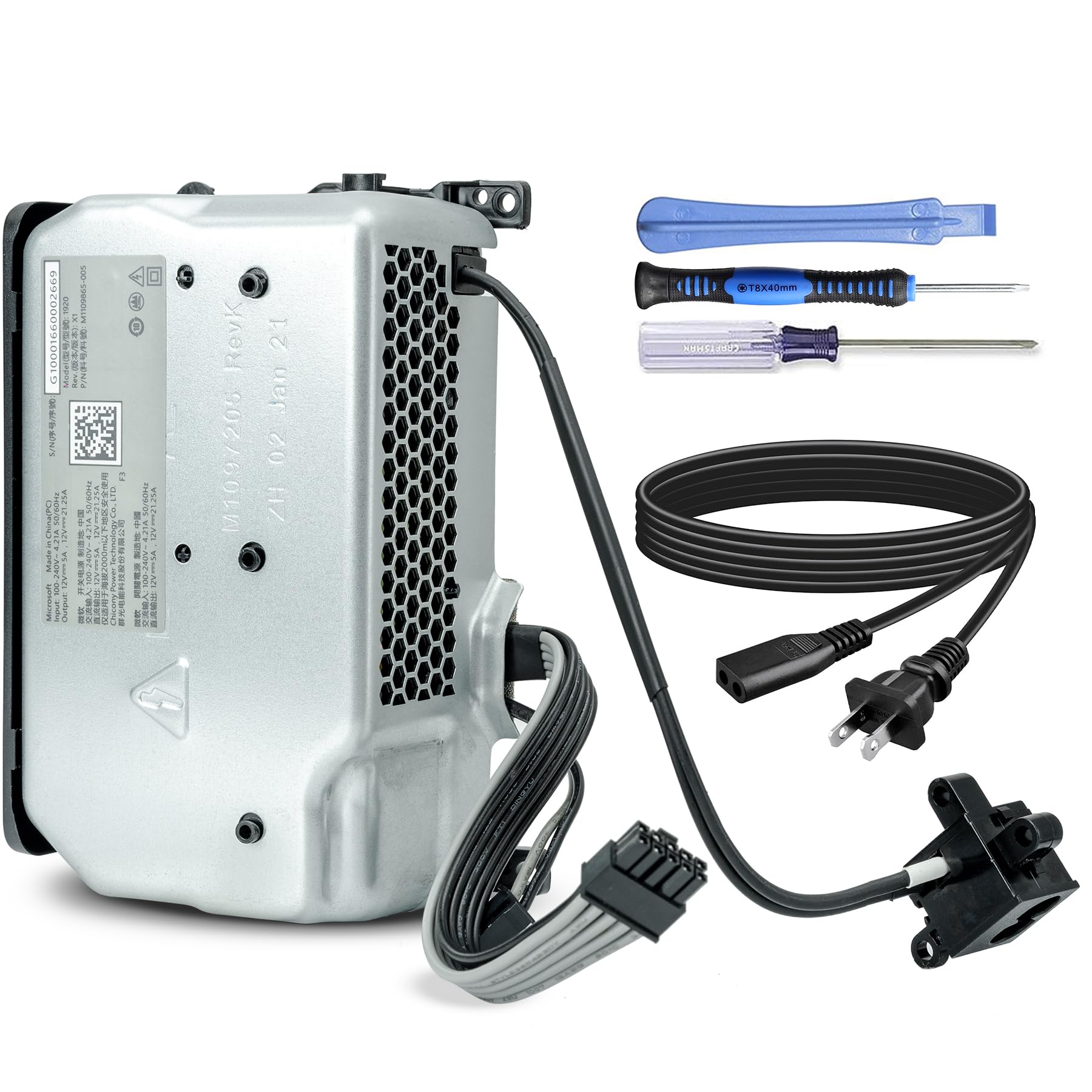 Replacement Internal Power Supply AC Adapter Brick for Xbox Series X (XSX),Model 1920 with Power Cord