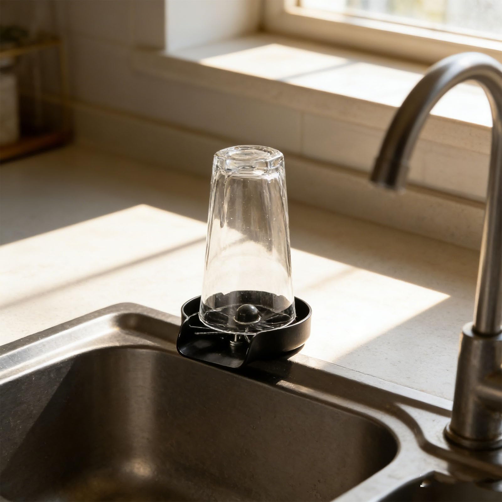 Dispensador automático para encimera, limpia al instante botellas y vasos, pulverizador de agua de limpieza rápida