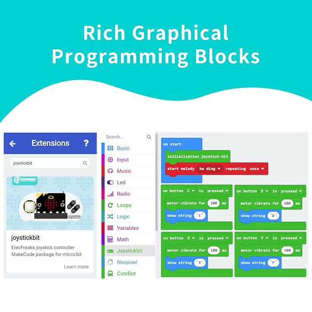 Foto 5 de 6 de ELECFREAKS Microbit - Joystick de juego inalámbrico con mango de control micro:bit STEAM Education DIY…