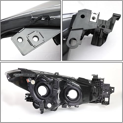 Miniatura 8 de Par de lámparas de montaje de faros delanteros con proyector de esquina ámbar ahumado, compatible con Mazda 3 BM 14-16