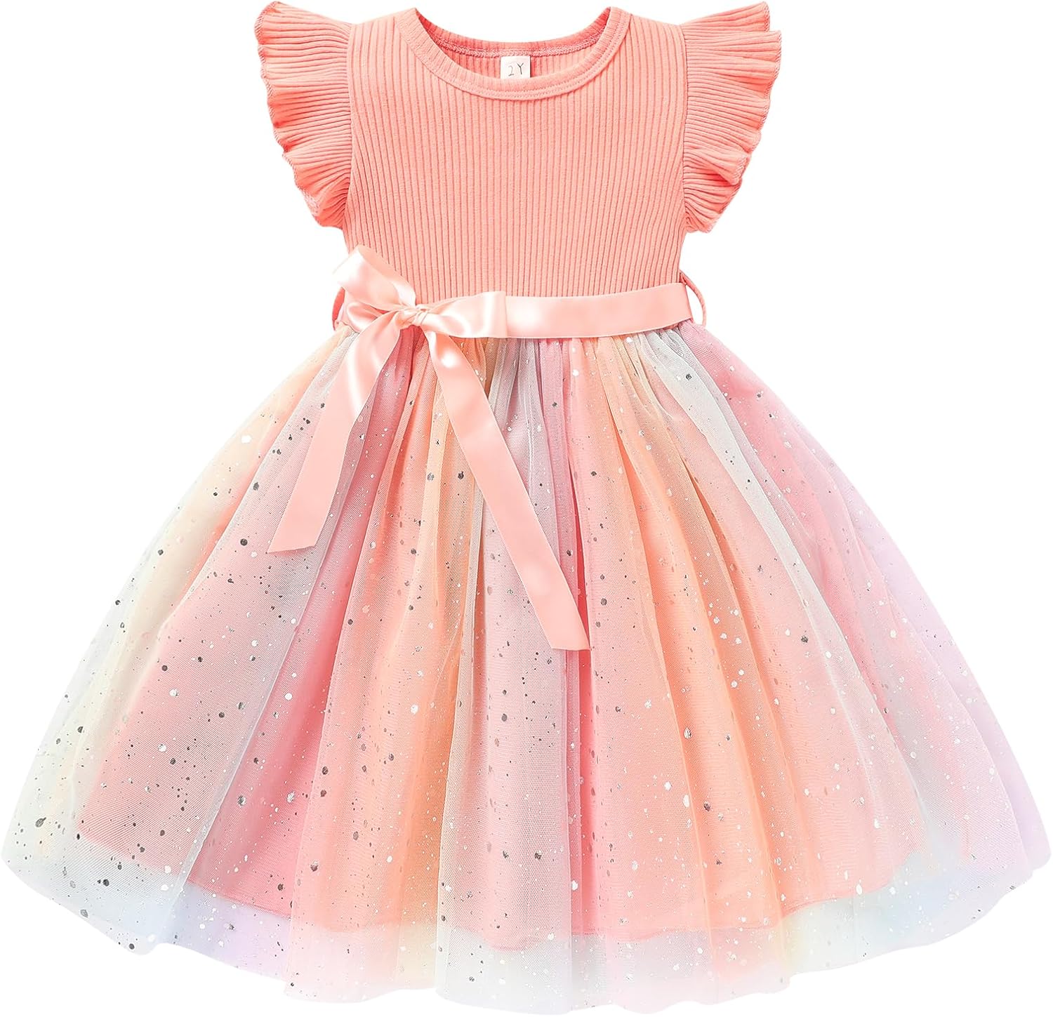 韓国子供服 リボン チュールドレス 誕生日 セレモニー 女の子 ベビー