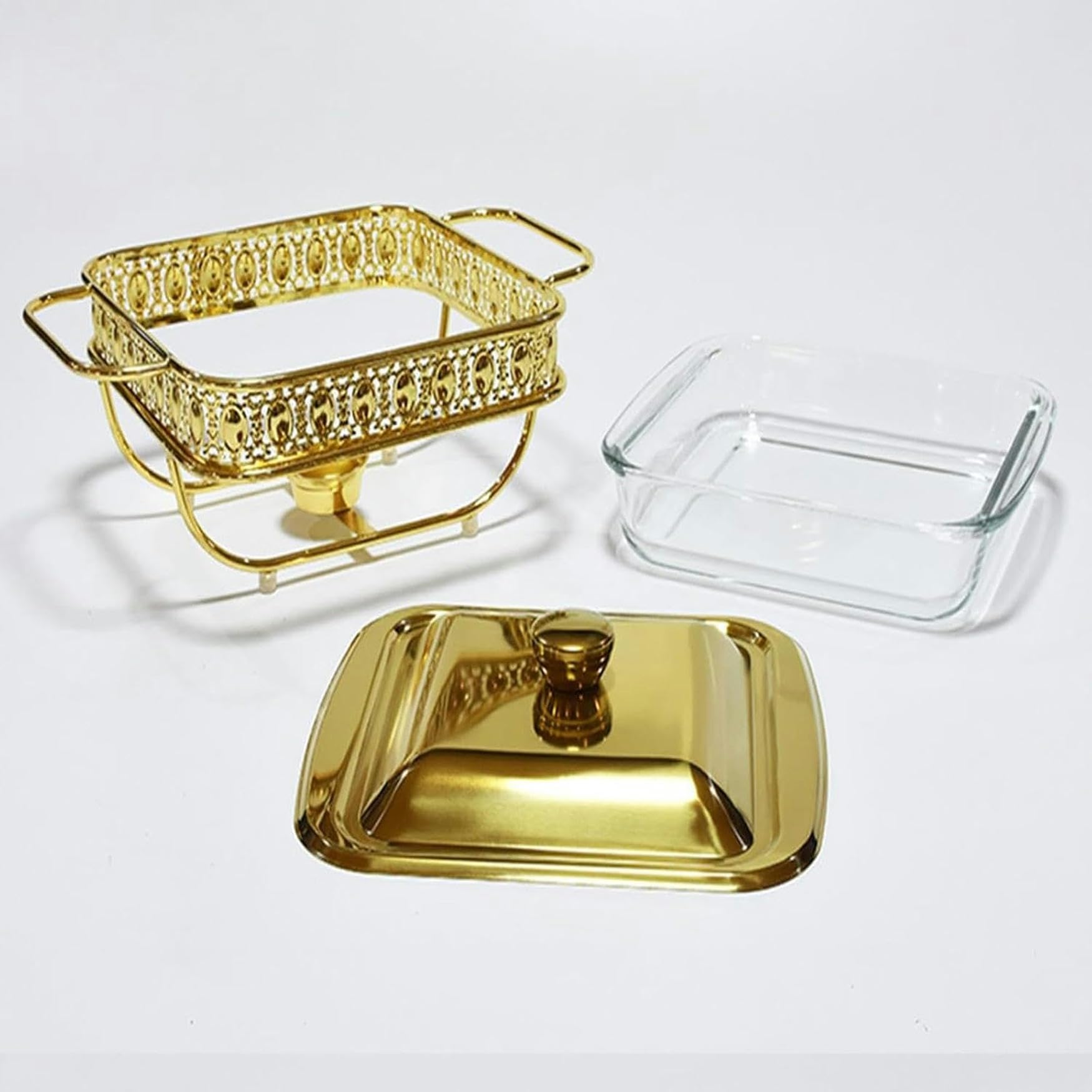 Chauffe-plats, chauffe-plats pour serveur de buffet, plaques chauffantes Hot Pot Buffet Set Premium 2L Hot Pot Buffet Set Container For Heating Food With Cover And Buffet Heater Game Food Heater For F
