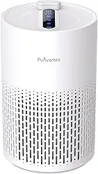 Purivortex Purificadores de ar para casa, filtro de ar HEPA silencioso para pólen, fumaça, poeira, pelos de animais de estimação, odor, cabelo, capas de até 2,5 metros quadrados (modelo: AC400 branco