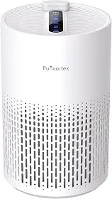 Purivortex Purificadores de ar para casa, filtro de ar HEPA silencioso para pólen, fumaça, poeira, pelos de animais de estimação, odor, cabelo, capas de até 2,5 metros quadrados (modelo: AC400 branco