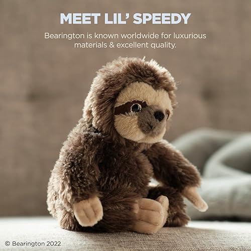 Miniatura 4 de Bearington Lil' Speedy - Perezoso de peluche pequeño de tres dedos, 6.5 pulgadas