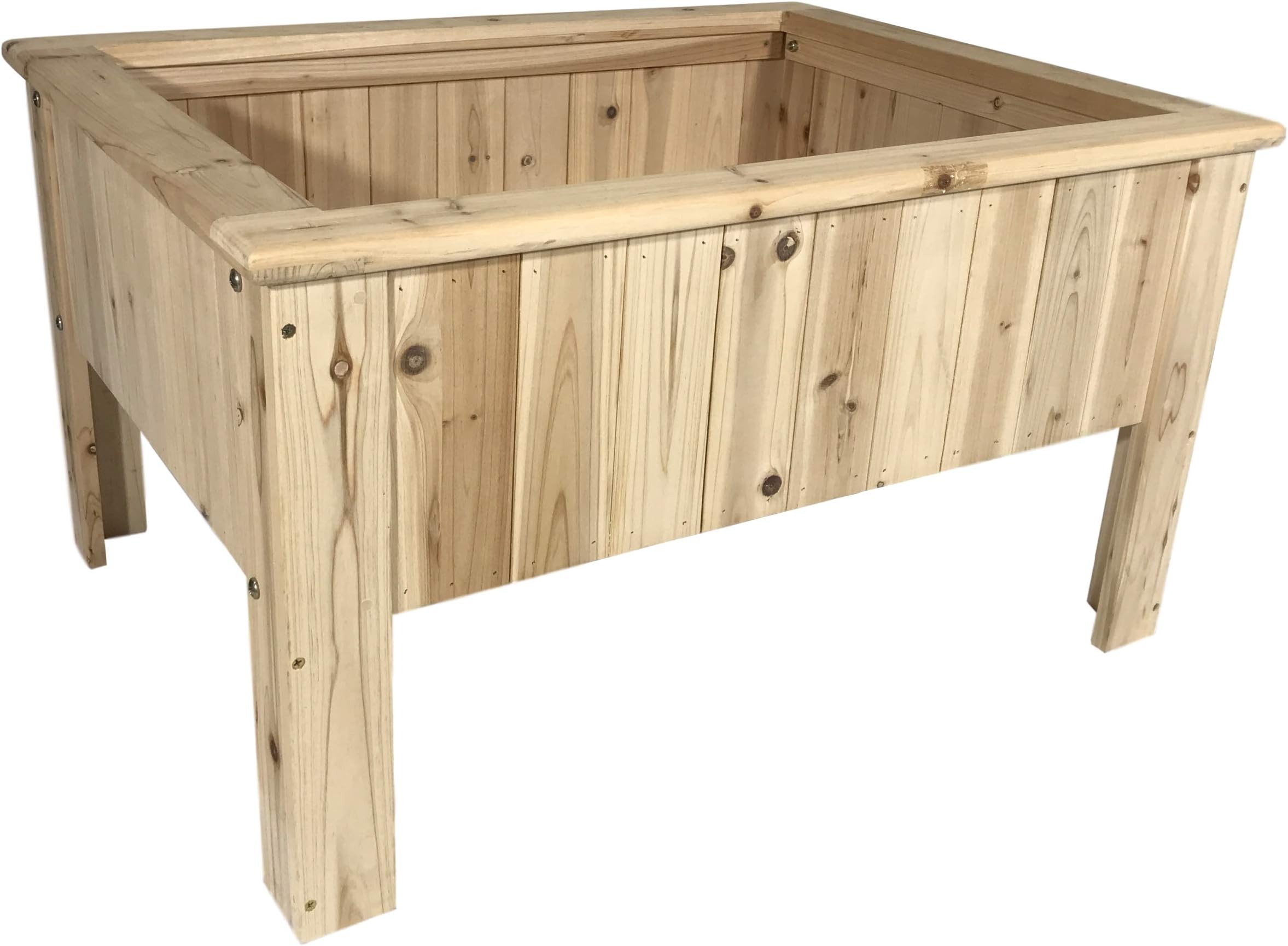 Boldly Growing Cedar Raised Garden Planter Box Kit Outdoor Elevated Bed Patio Vegetable/Flower/Herb Gardening, Natural Rot-Resistant Wood