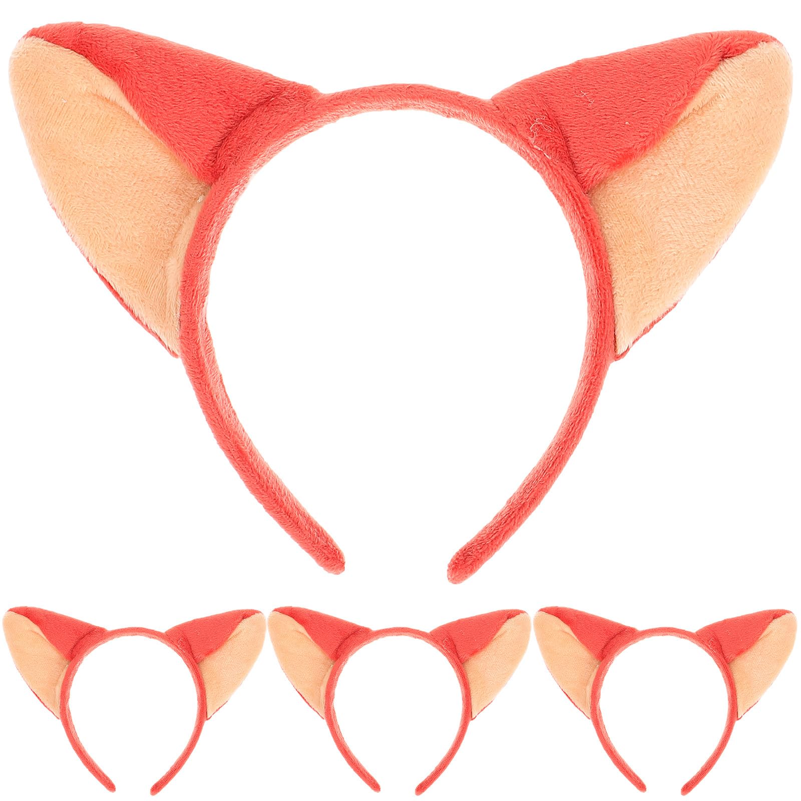 FOMIYES Fox Ear Horn Headband Plush Animal Headband Fox Ear Hairband for Halloween Christmas Cosplay Fancy Dress Up Party Accessories