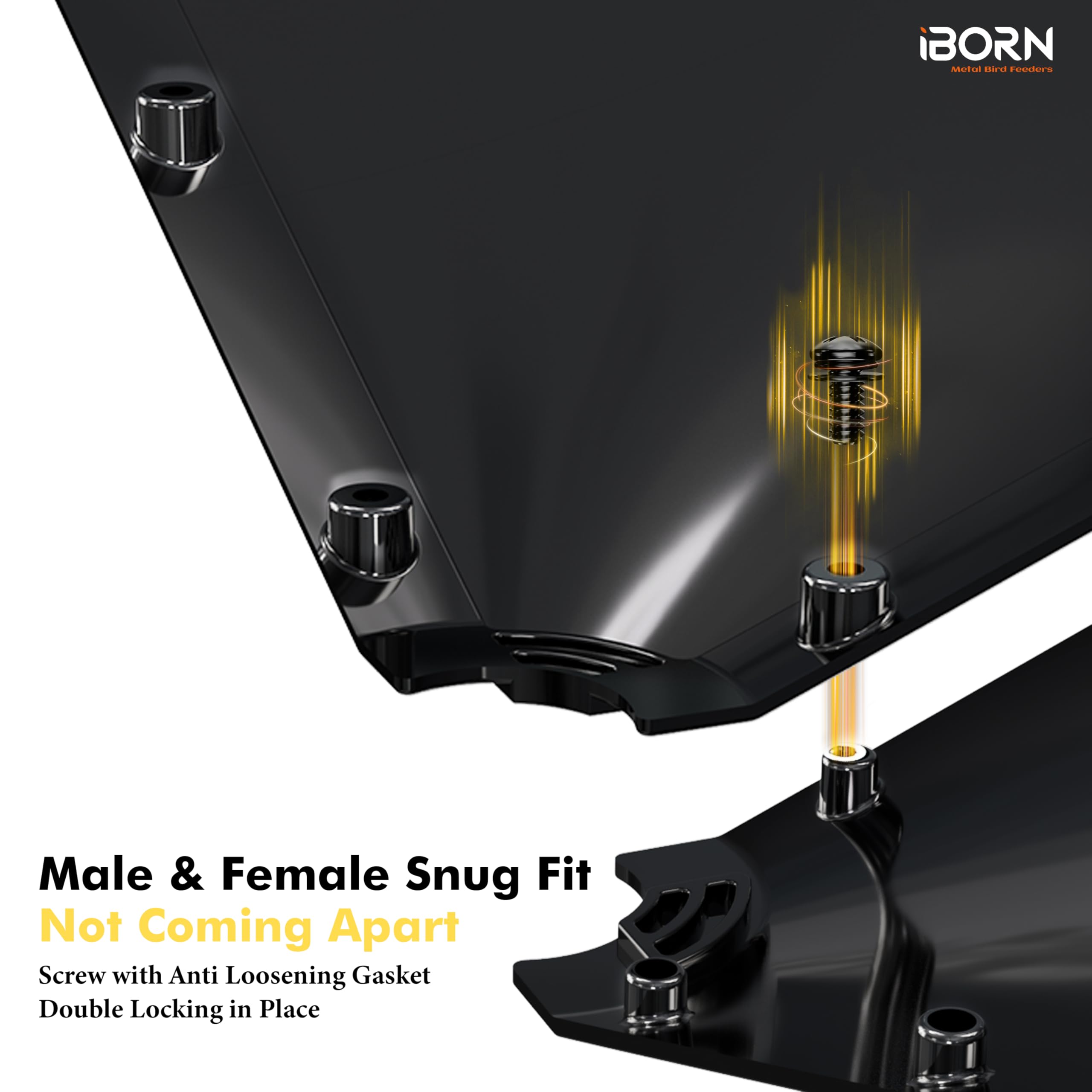iBorn Deflettore di protezione per scoiattolo in plastica PC, 49,5 cm, oversize, confezione da 1
