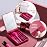 BS-MALL Travel Makeup Brush Set Foundation Powder Concealers Eye Shadows Makeup Set with LED light Mirror 14 Pcs (HotPink)