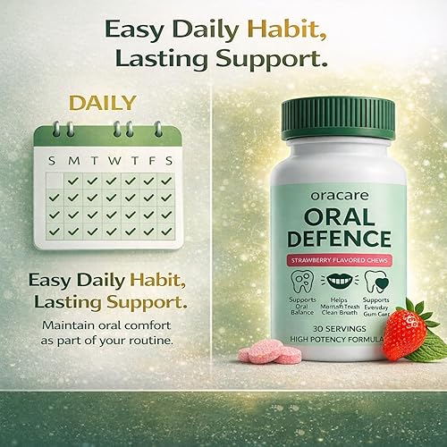 Miniatura 8 de Oracare Oral Defence - Suplemento probiótico para el equilibrio del microbioma, aliento fresco, salud de las encías y apoyo a la higiene diaria,