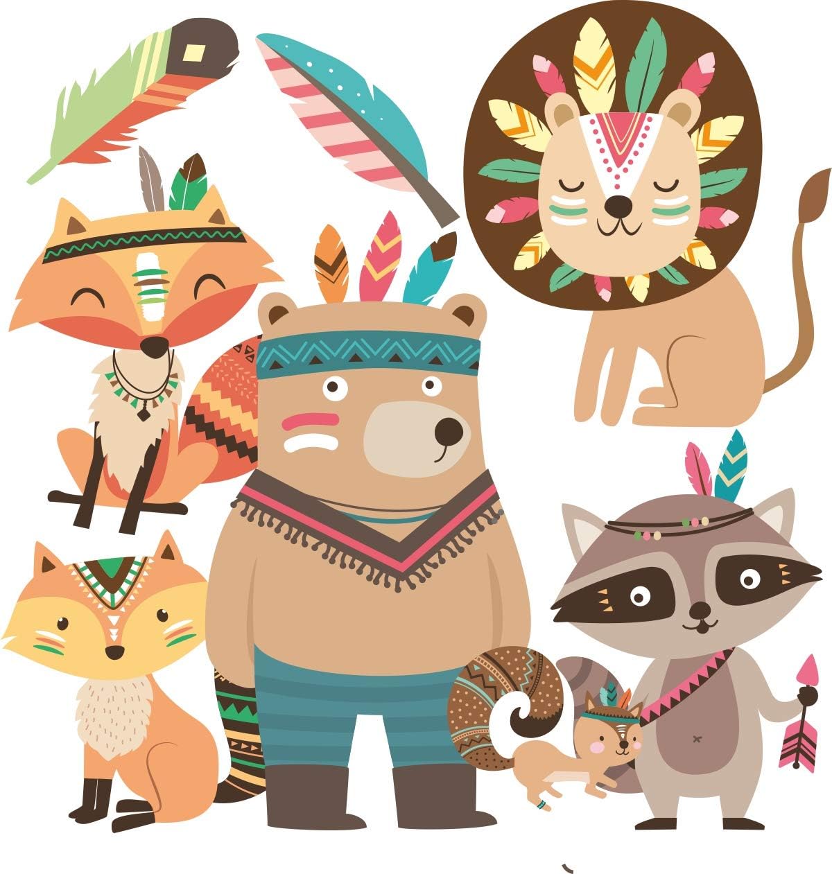 Greenluup ecological wall sticker, decal, wall tattoo, for children's bedroom, for children, babies, girls, boys, from chlorine and softening agents