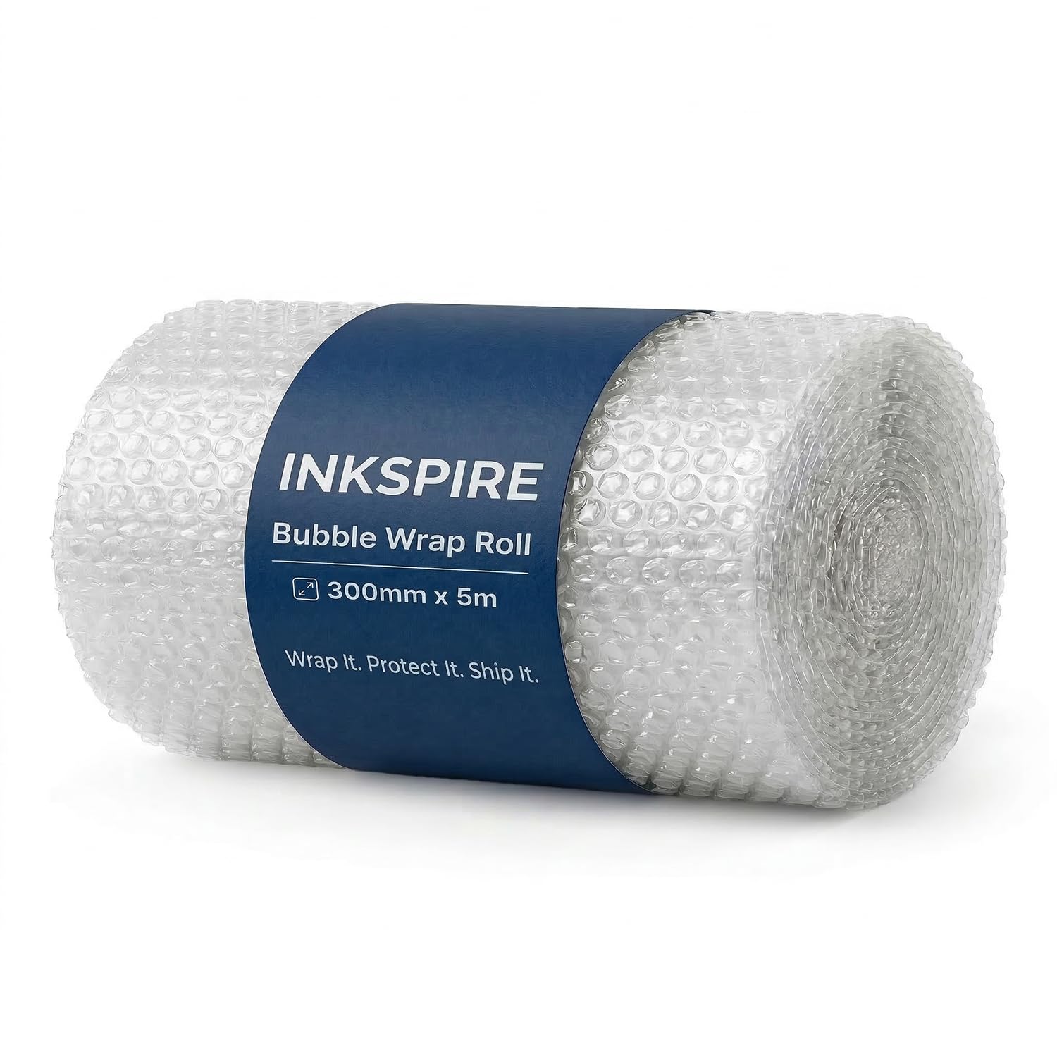 Inkspire Bubble Wrap Roll 300mm x 5m – Lightweight & Durable Air Bubbles Protective Packaging Essential for Moving House, Parcel Shipping, Storage Boxes & Fragile Item Packing
